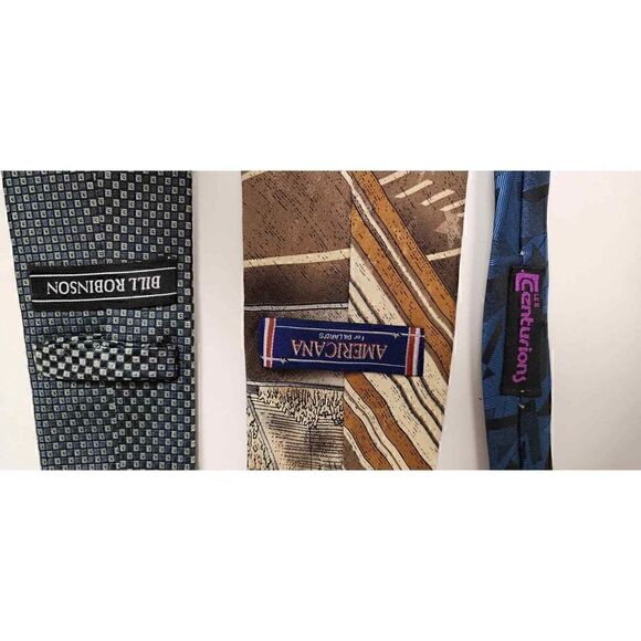Men's High Quality 100% Silk & Polyester Tie Set of 3 - Picture 3 of 5